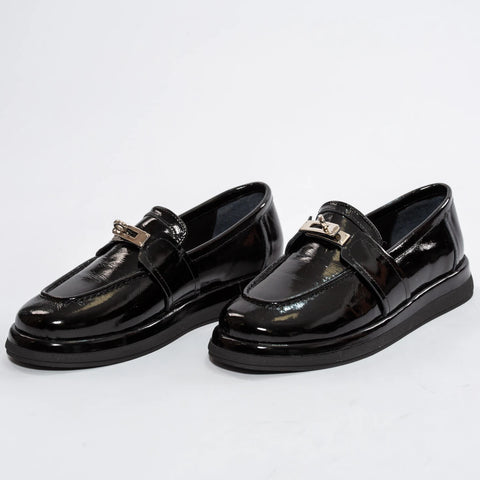 Loafers damă din piele naturală lăcuită