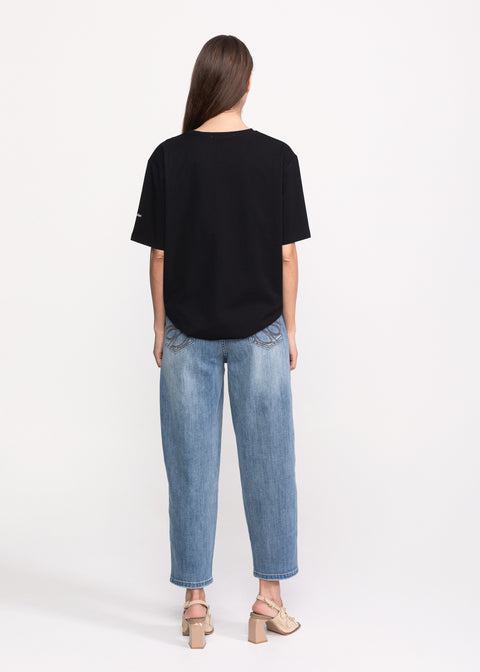 Tricou cu aplicatii in forma de cirese