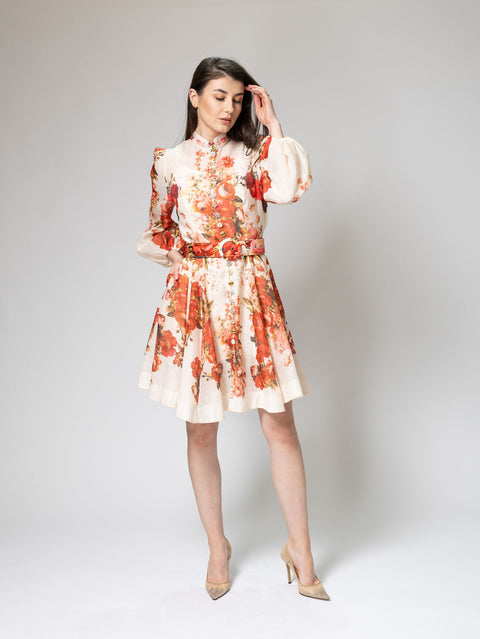 Rochie mini cu imprimeu floral