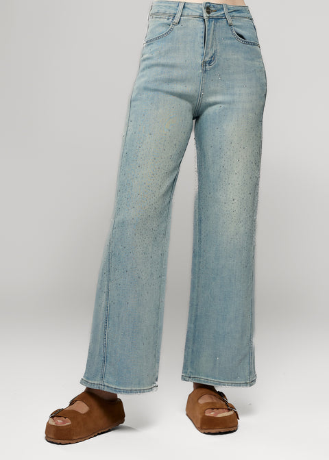 Jeans with Crystal Embellishments