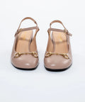 Pantofi decupati la spate,roz poudre