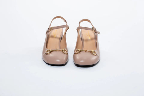 Pantofi decupati la spate,roz poudre