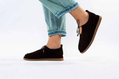 Loafers derby maro închis cu șiret - Annalafaet