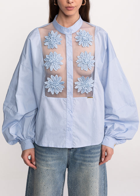 Embroidered Floral Shirt