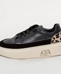 Adidasi din Piele in combinație cu Piele intoarsa leopard