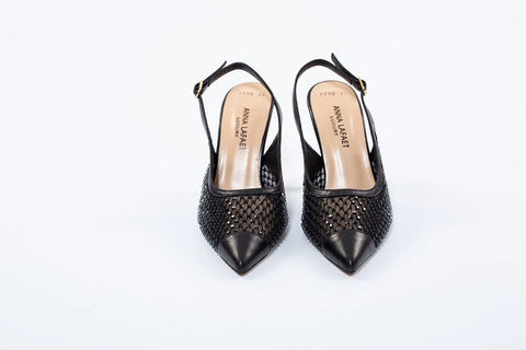 Pantofi eleganți cu plasă și vârf ascuțit – toc subțire 9 cm AnnaLaFaet