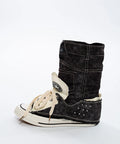 Sneaker înalt din Denim cu stele decorative