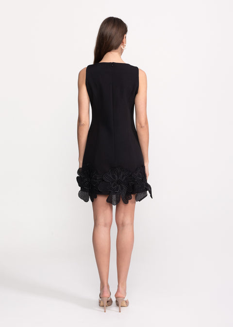Rochie scurta cu detalii florale