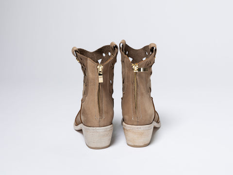 Perforated Ankle Boots
