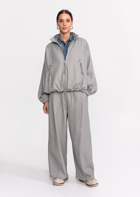 Pantaloni casual din bumbac moale si croi lejer