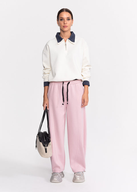 Pantaloni lejeri din bumbac cu talie elastica 8512