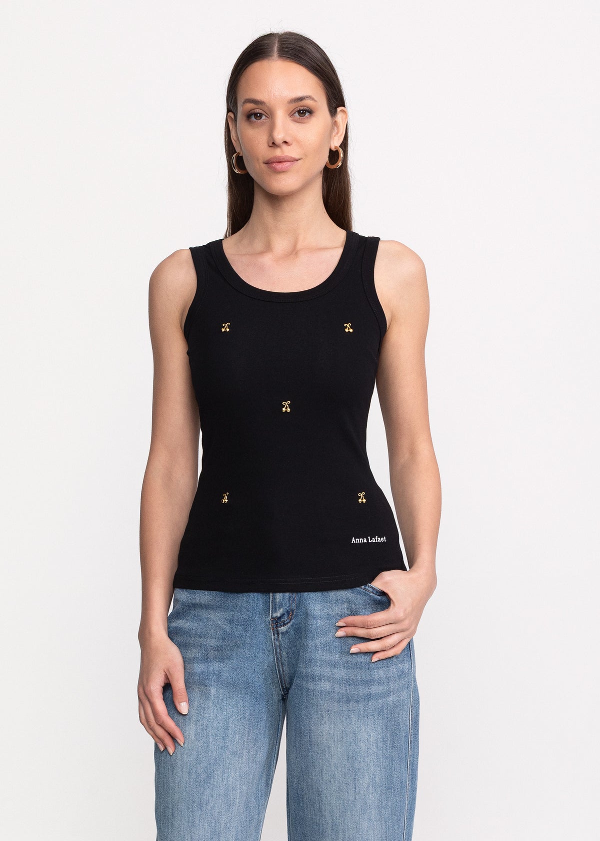 Gold Cherry Tank Top