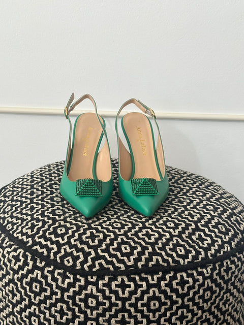 Pantofi din piele naturală toc 10 cm