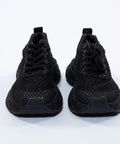 Adidași negri cu efect piele de reptilă și glitter fin – All Black Luxe – AnnaLaFaet