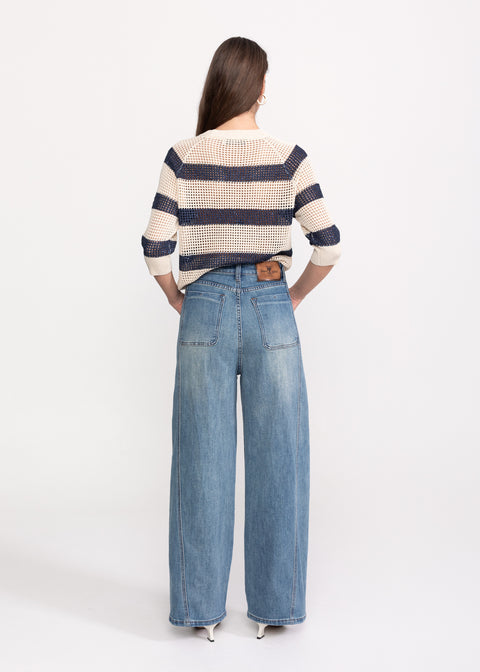 Wide-Leg Jeans with Washed Effect