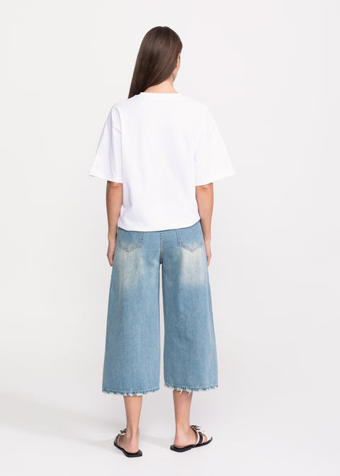 Tricou oversize cu imprimeu lanturi metalice