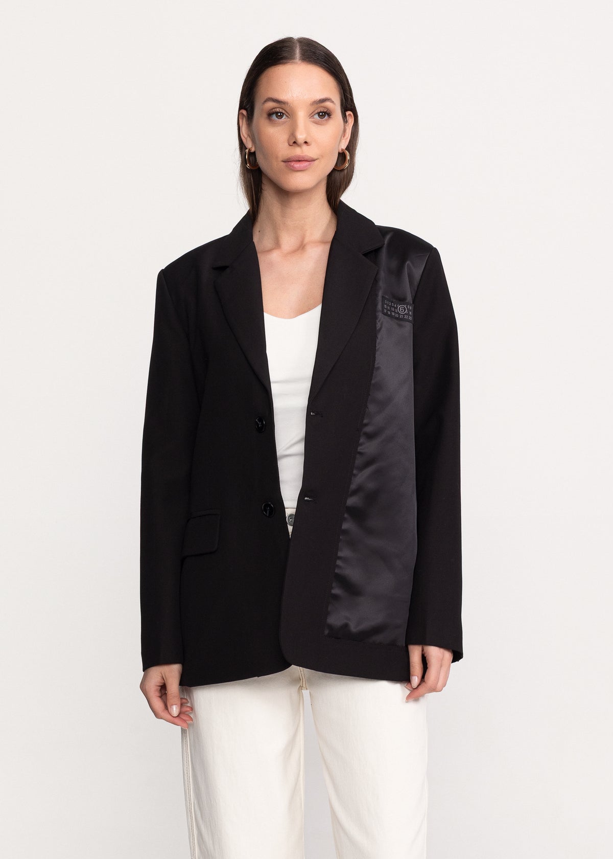 Blazer with Satin Insert