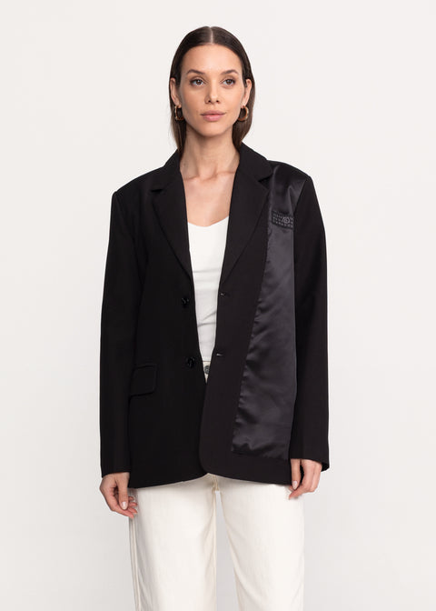 Blazer with Satin Insert