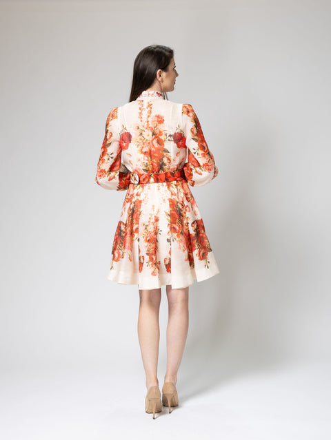Rochie mini cu imprimeu floral
