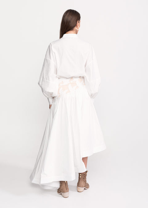Embroidered Shirt and Skirt Set