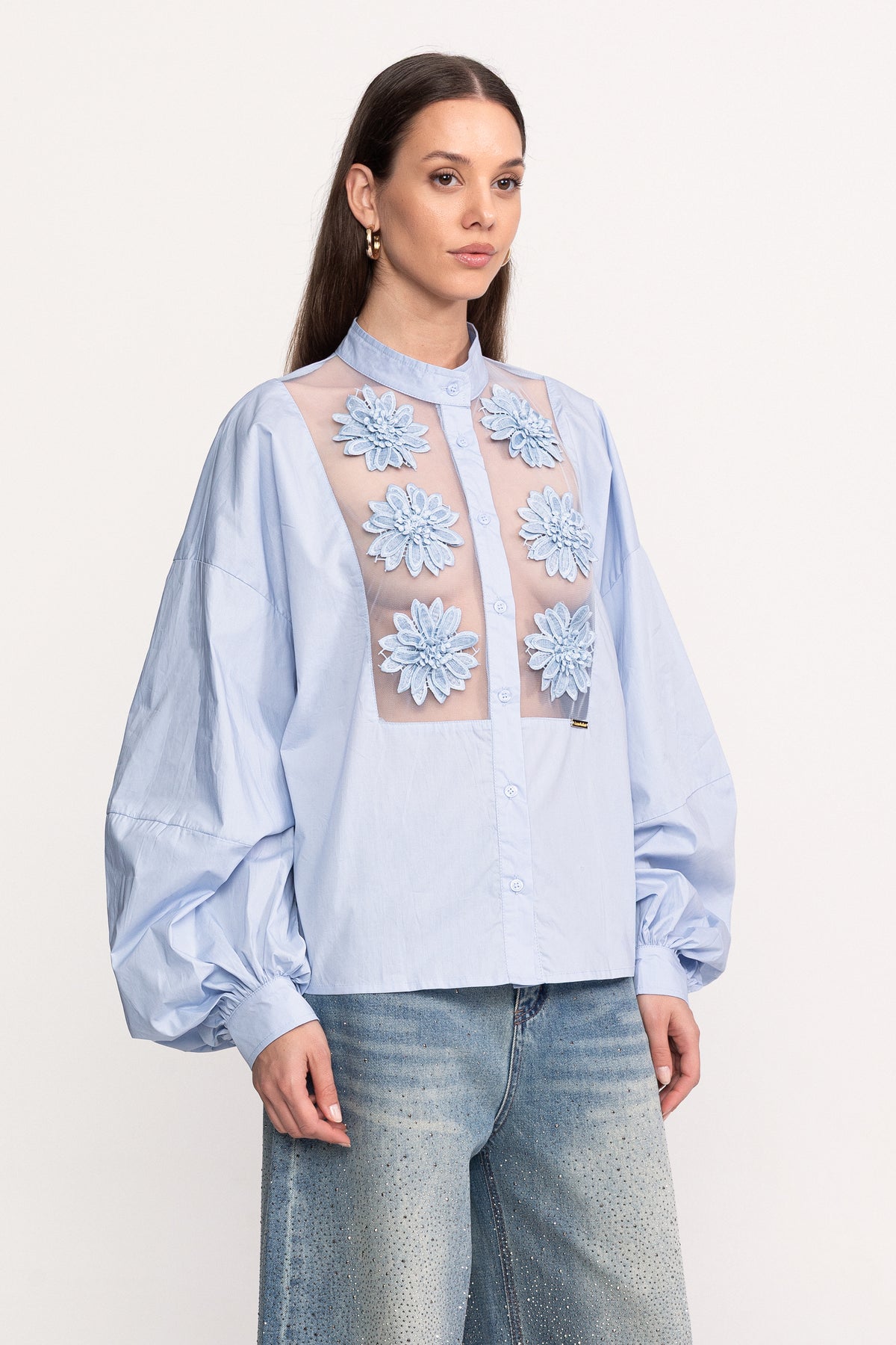Embroidered Floral Shirt
