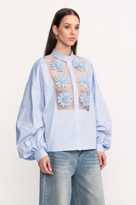 Embroidered Floral Shirt