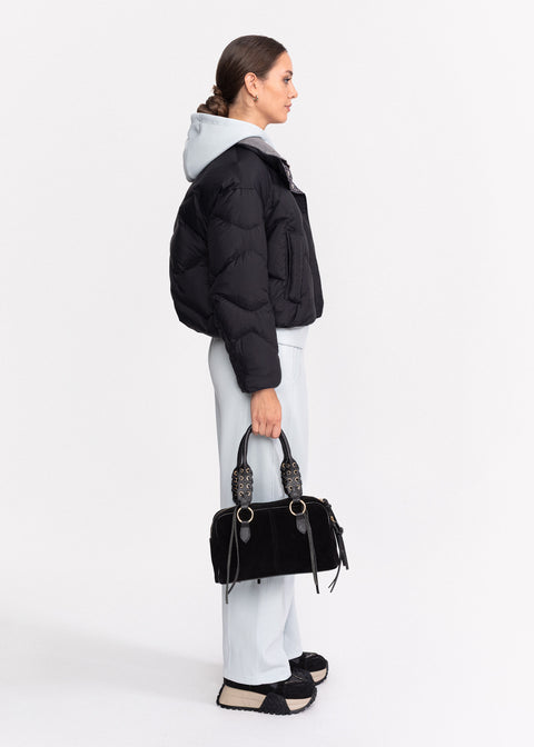 Geaca bomber cu accesorii decorative