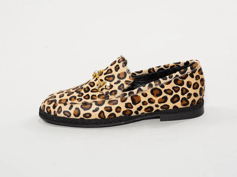 Pantofi din piele naturală leopard