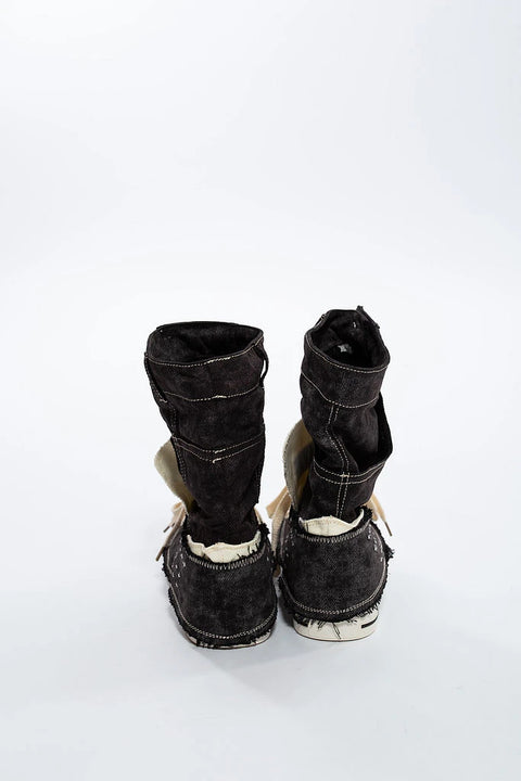 Sneaker înalt din Denim cu stele decorative