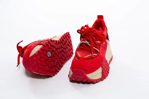 Sneaker din Piele Naturală cu Talpă Masivă