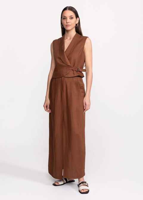 Linen Palazzo Pants Set