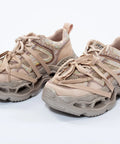 Adidași nude futurist cu glitter și talpă decupată tip chunky – Urban Shine – AnnaLaFaet