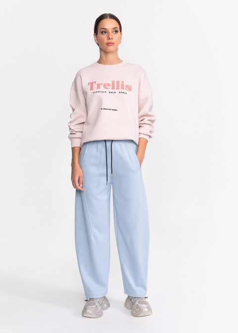 Bluza casual din bumbac cu logo Trellis