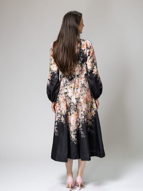 Rochie Midi cu imprimeu floral romantic