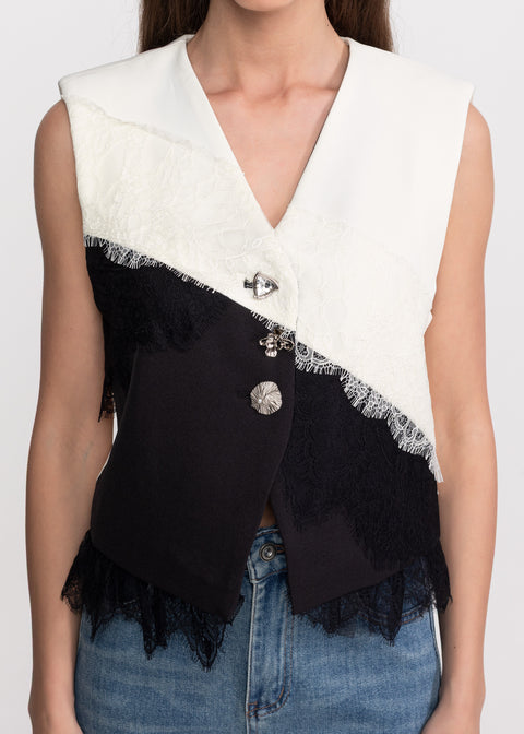 Vest with Lace Details
