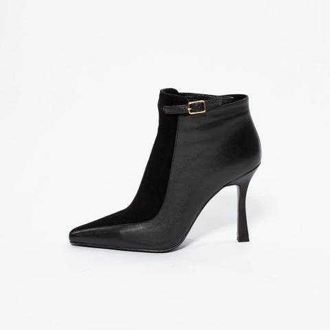 Botine Duet de Texturi din Piele Naturală și Suede