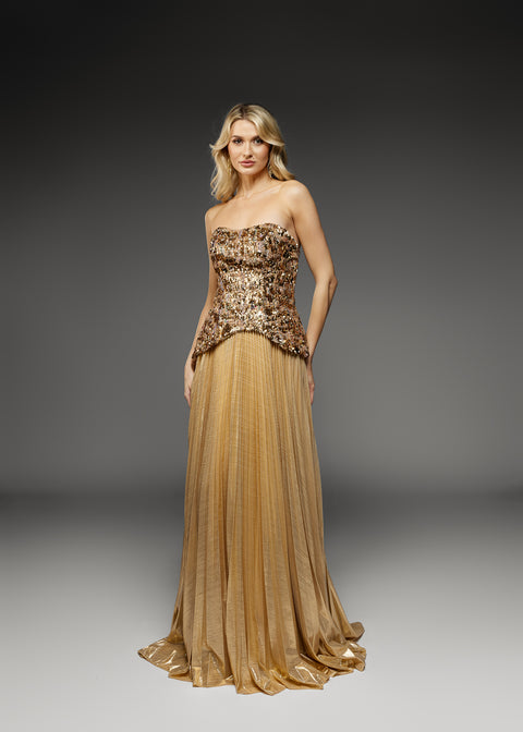 Long Dress with Sequin Bodice