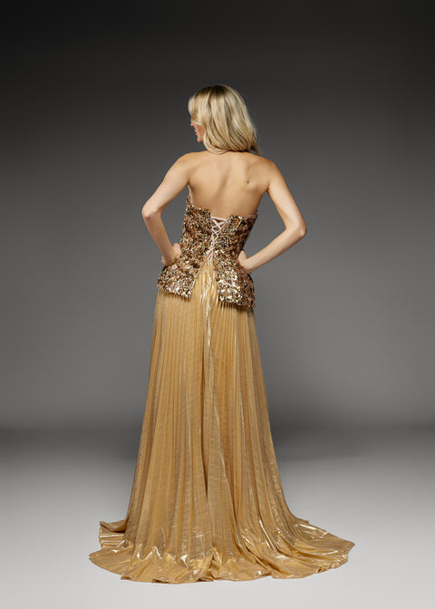Long Dress with Sequin Bodice