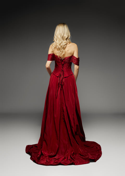 Long Corset Dress with Sequin Skirt