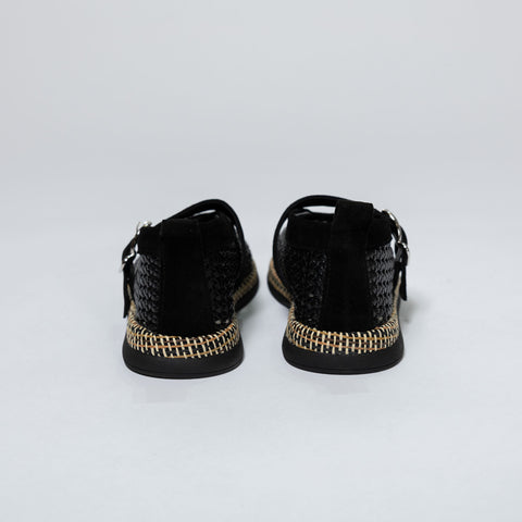 Woven Ballet Flats with Strap