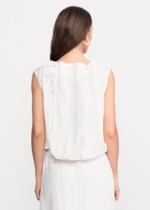 Relaxed-Fit Linen Set with Decorative Pockets