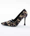 Pantofi Stiletto Animal Print cu Catarame