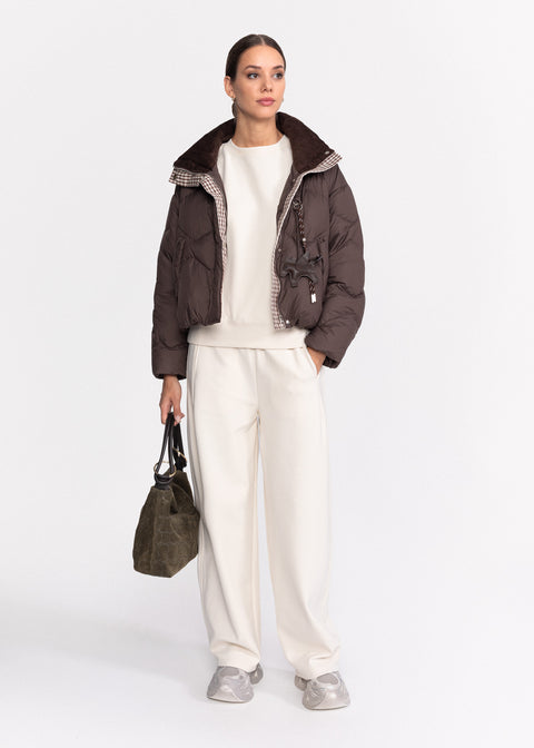 Geaca bomber cu accesorii decorative