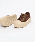 Pantofi sport cu platformă – piele naturală întoarsă