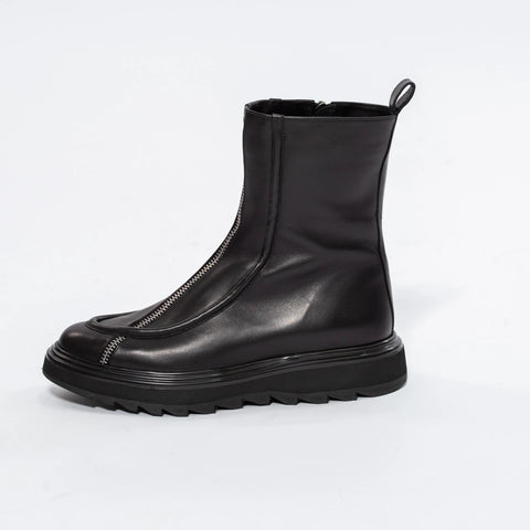 Cizme Biker High-Fashion din Piele Naturală