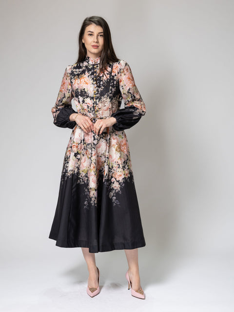 Rochie Midi cu imprimeu floral romantic