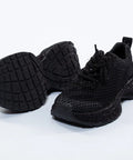Adidași negri cu efect piele de reptilă și glitter fin – All Black Luxe – AnnaLaFaet