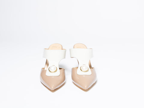 Pantofi cu Toc si Accesoriu Perla