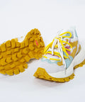 Adidași din Piele Naturală Multicoloră Aqua și Galben