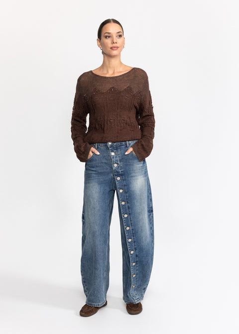 Bluza  tricotata cu textura 5096